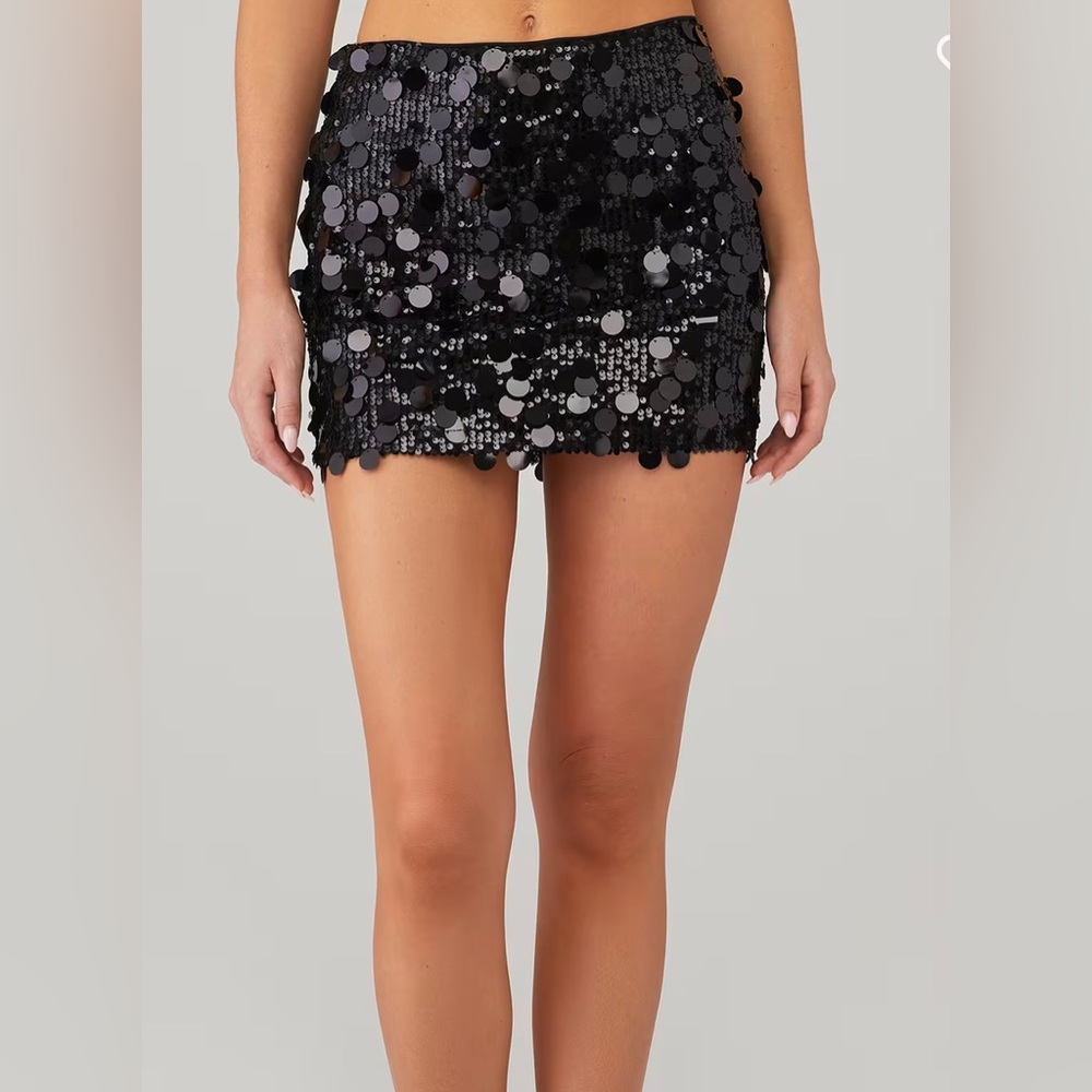 Rare London‎ Black Sequin Mini Skirt